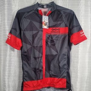 NEW KEMALOCE Cycling Shirt SMALL BLACK & RED